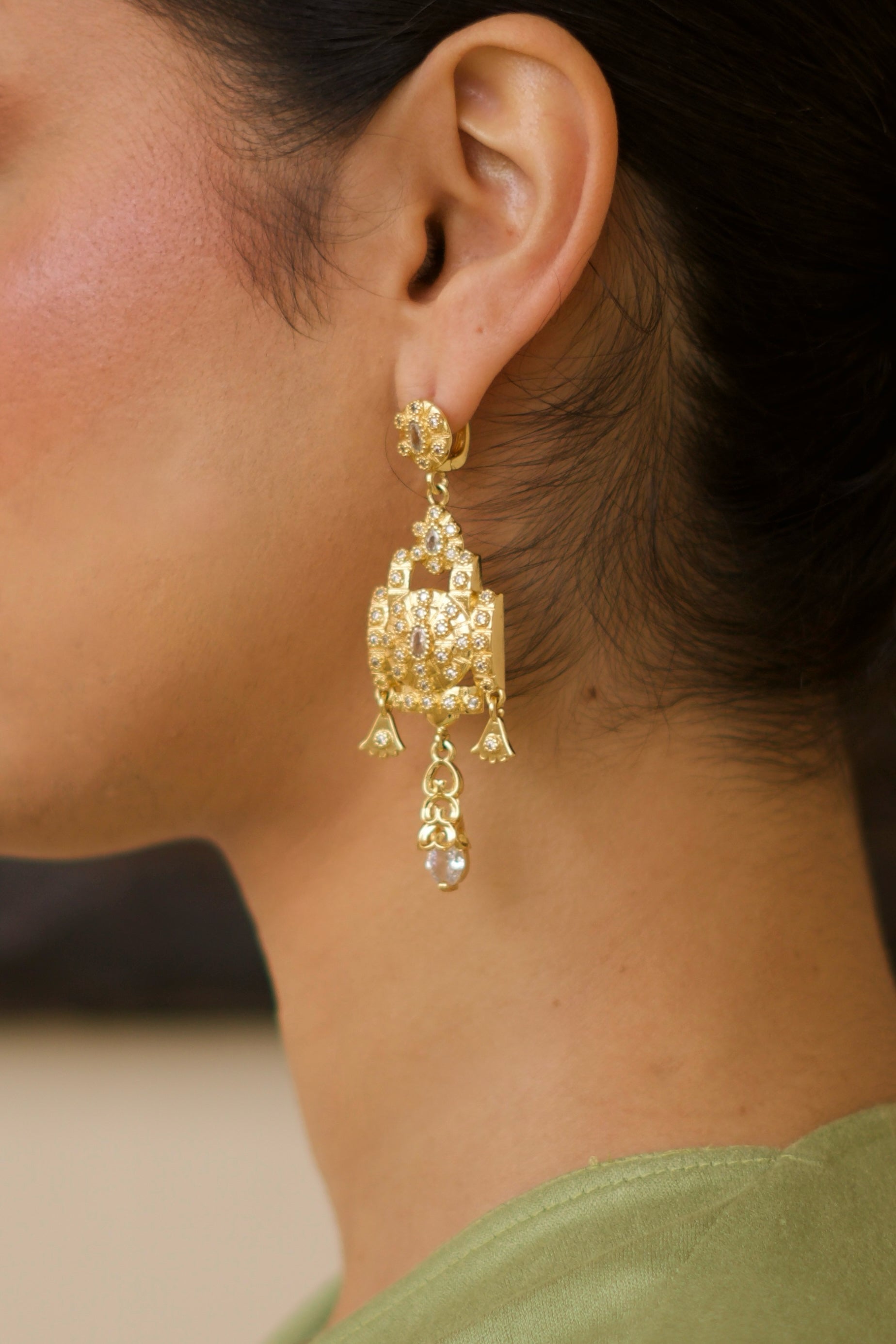 Boucles d’Oreilles Dorées