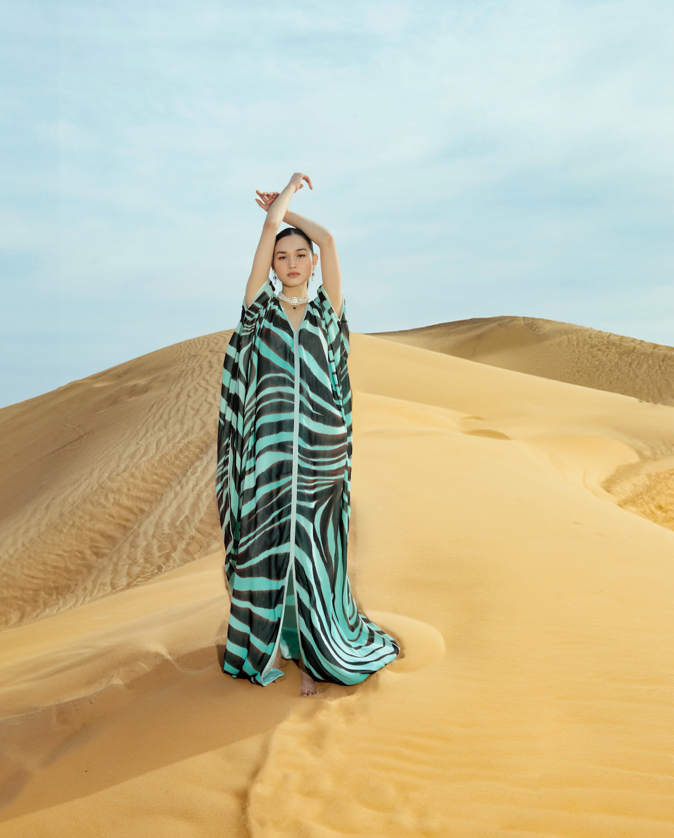 Black Zebra-Print Dress by Sfifa