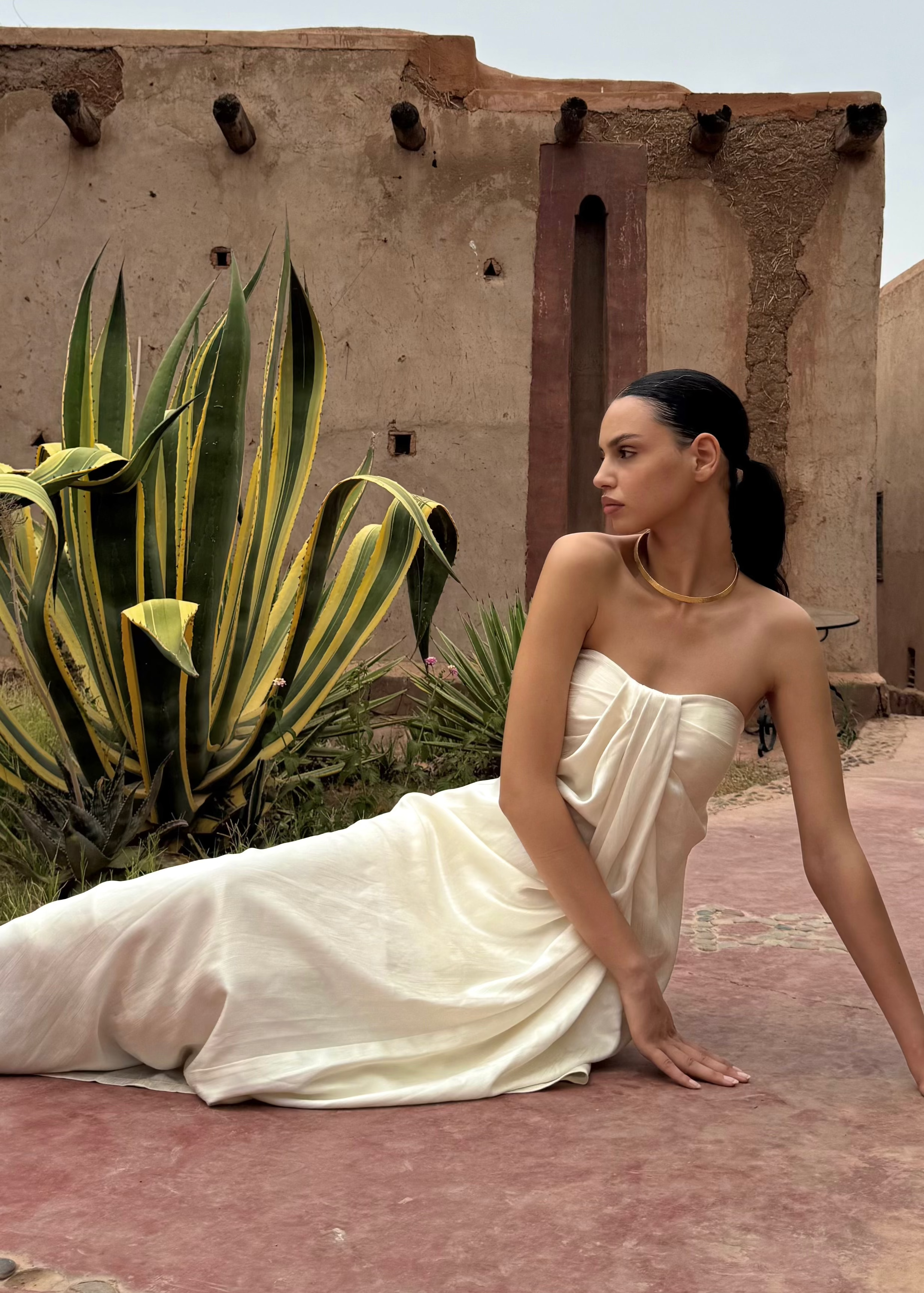 The Column Drape Dress