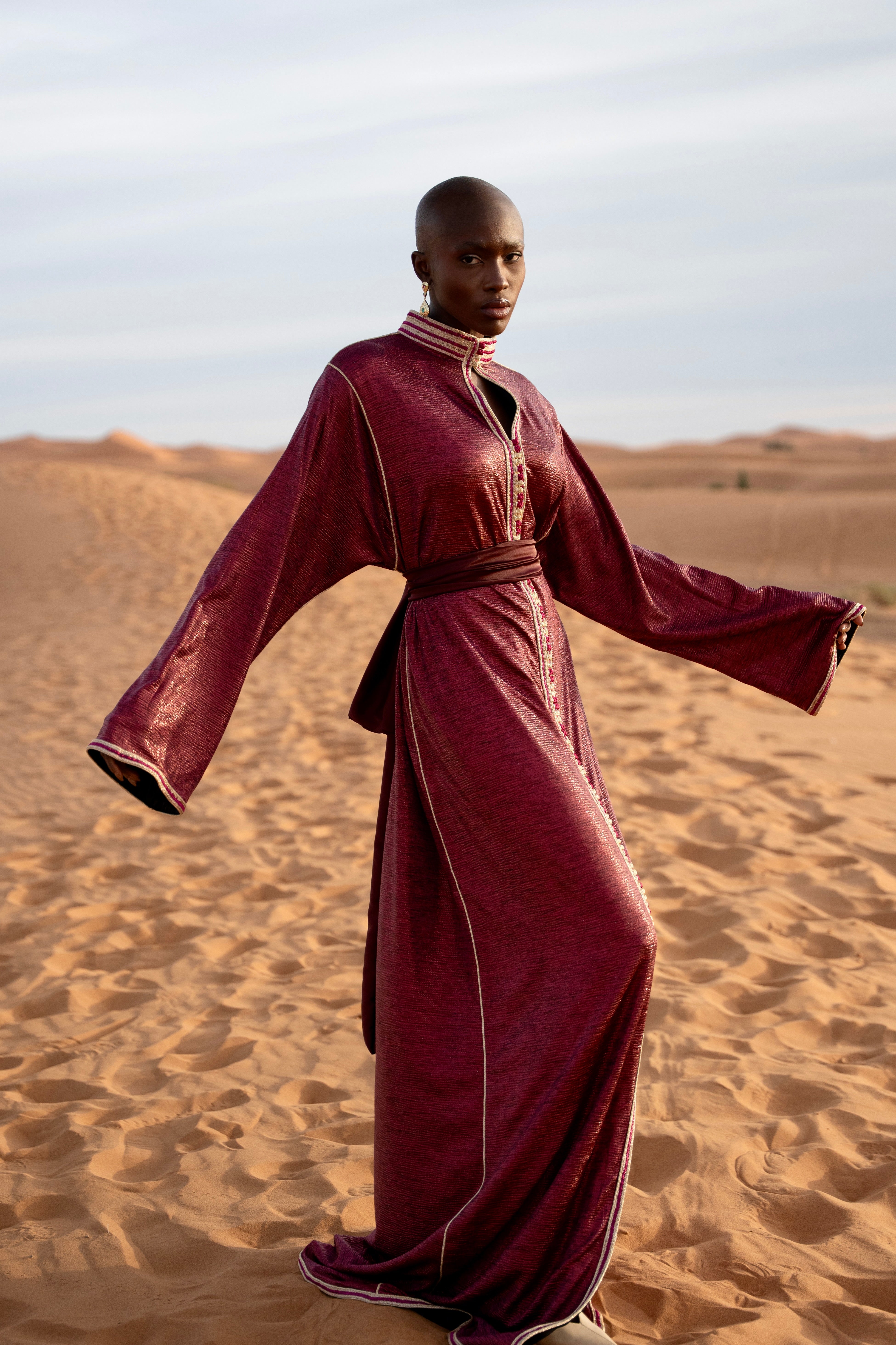 Purple Kaftan , front view