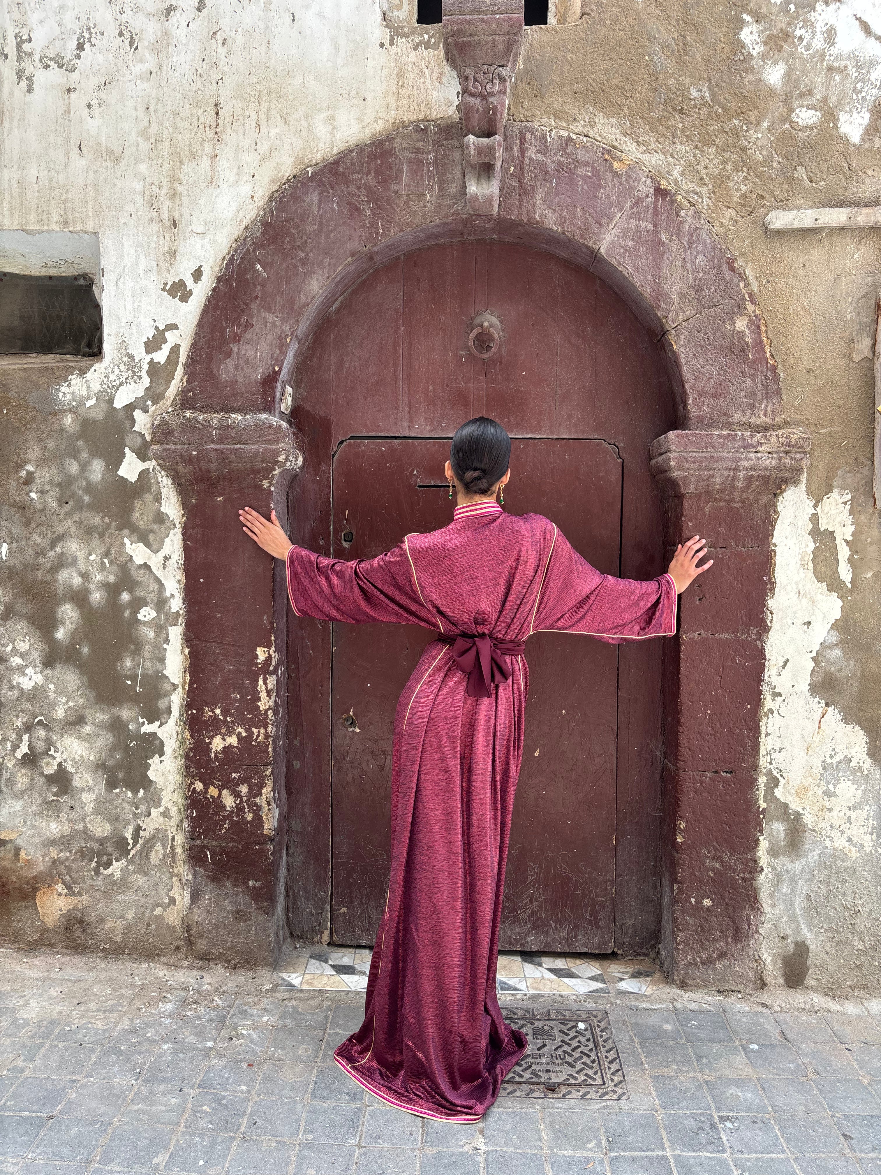 Fuchsia Kaftan , worn