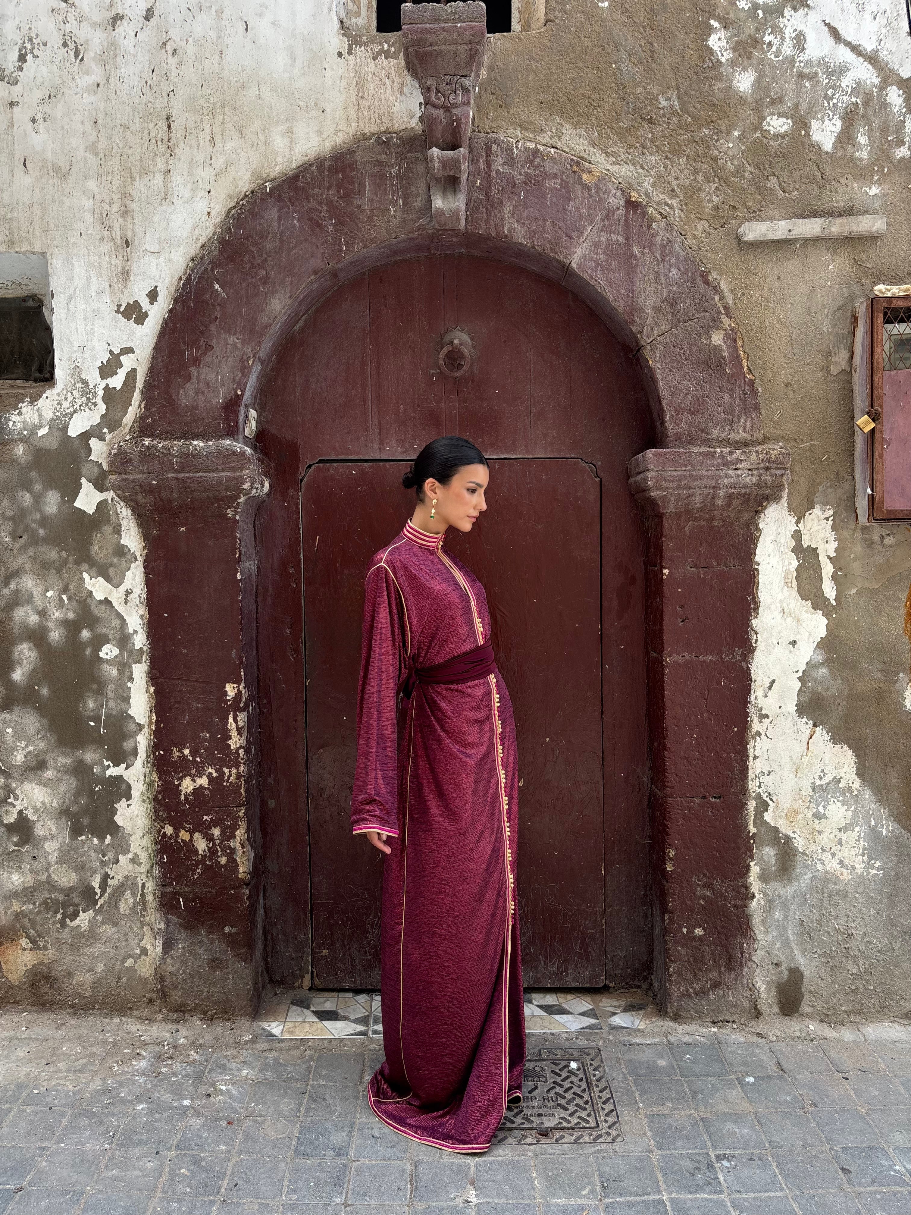 Caftan en Jersey Violet