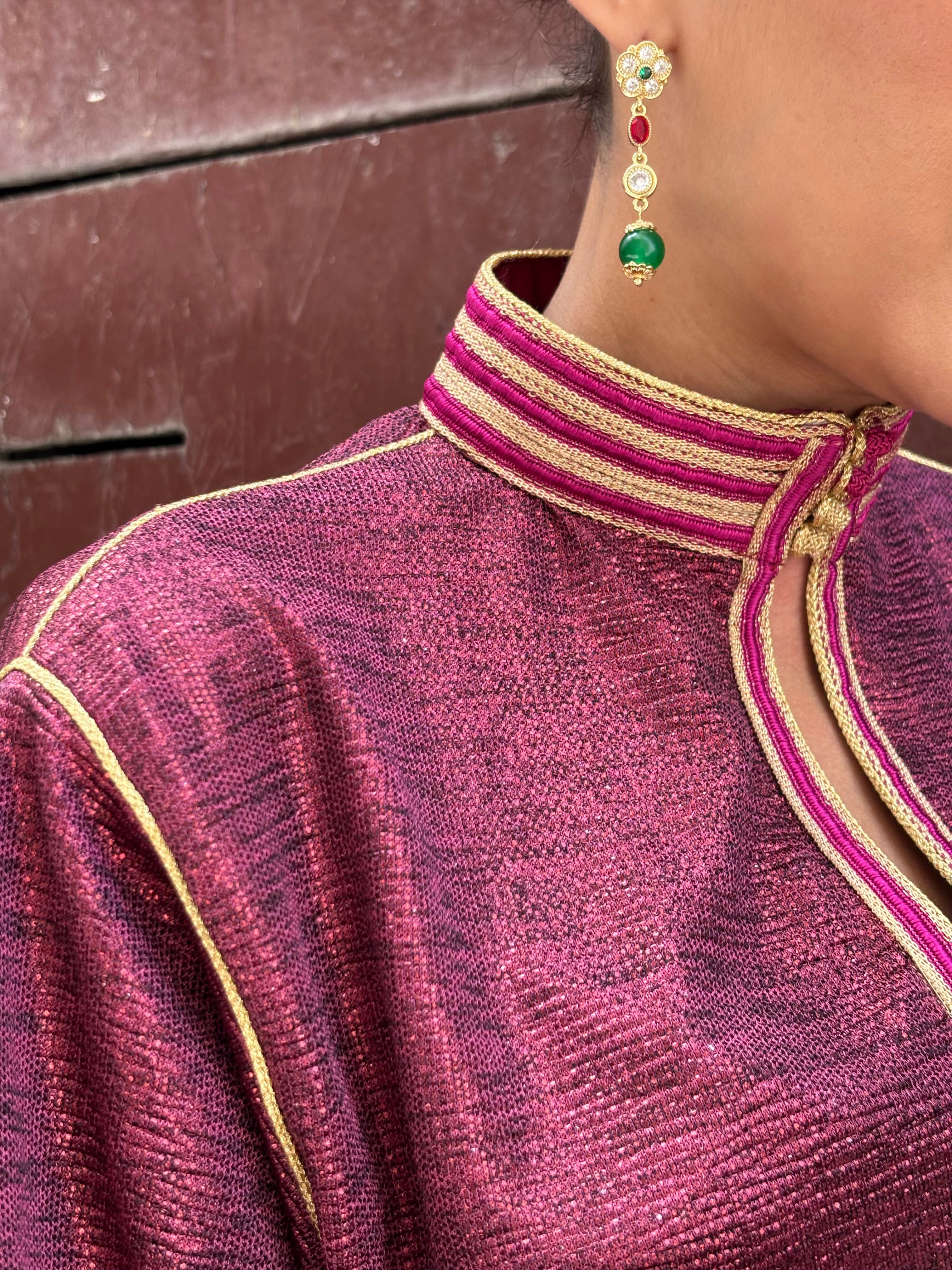 Fuchsia Kaftan , back view
