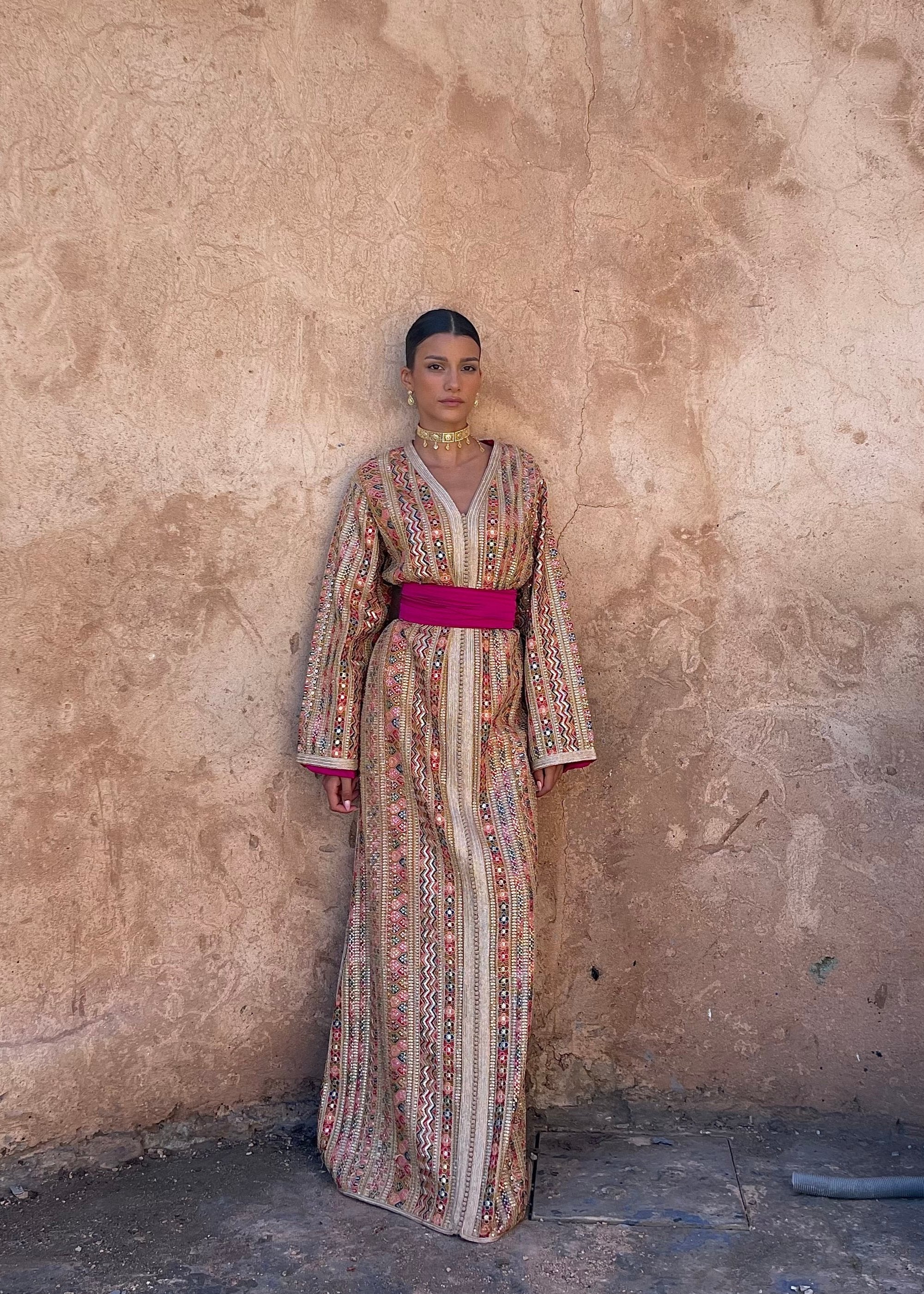 Colorful Brocade Kaftan