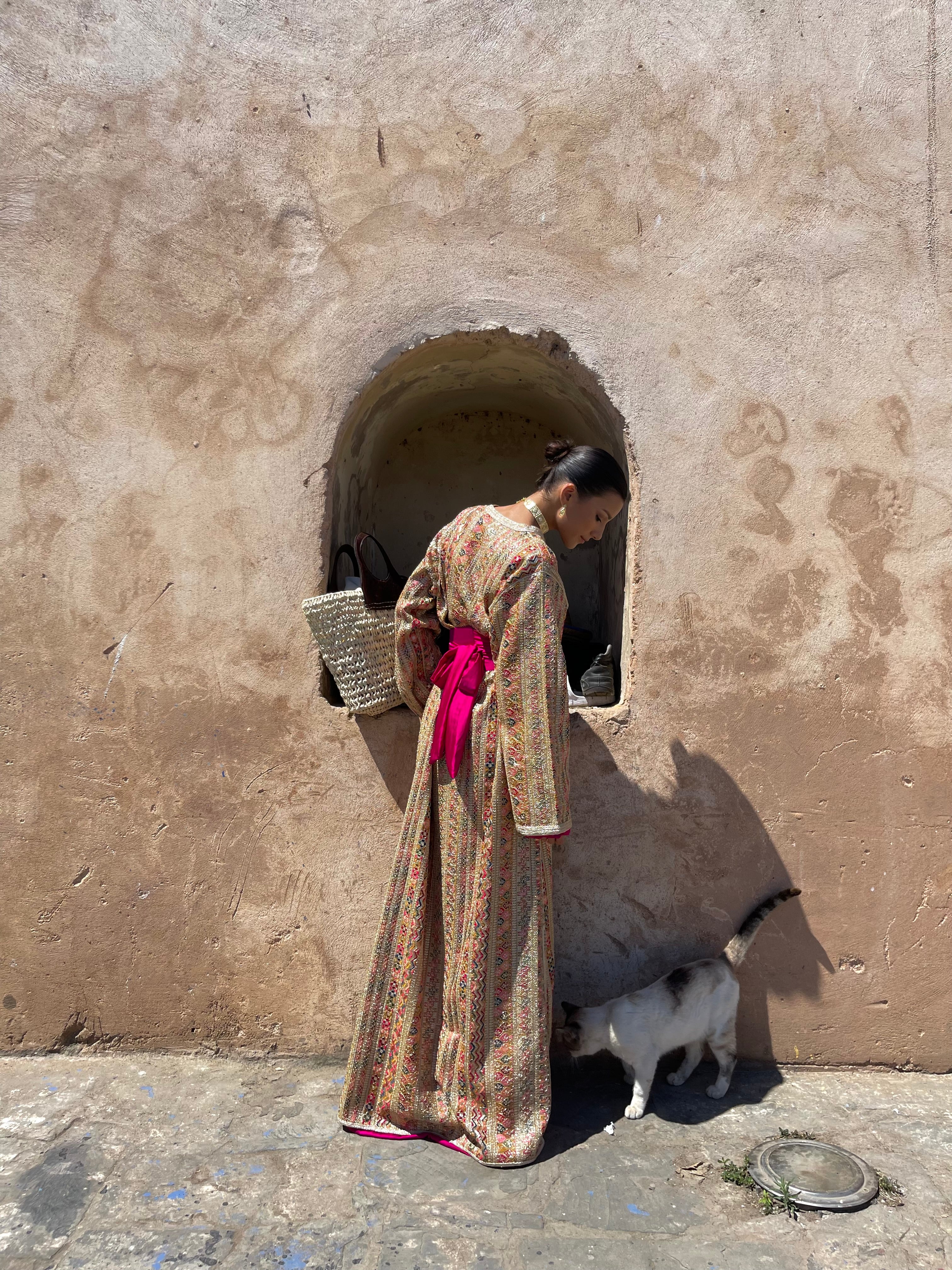 Caftan Brocart Coloré